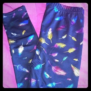Feather yoga leggings